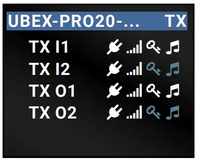 LIGHTWAVE UBEX PRO20 HDMI F100 Ultra Bandwidth Extender - LCD Menu