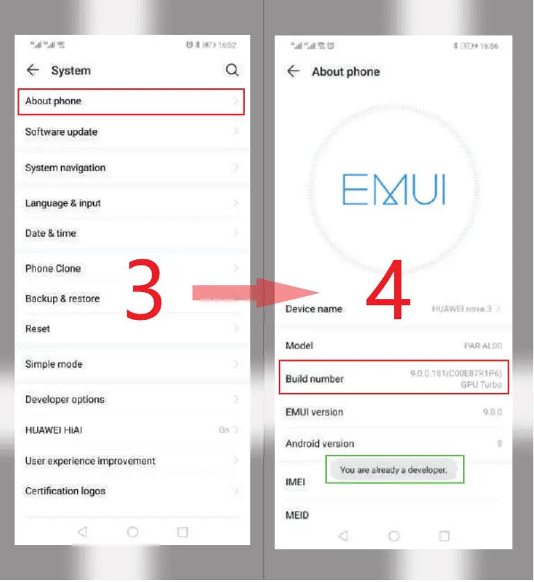 HiEHA CP7-9 Upgraded 7 Inch Standard Car Stereo User Manual - Find the About phone and click Enter