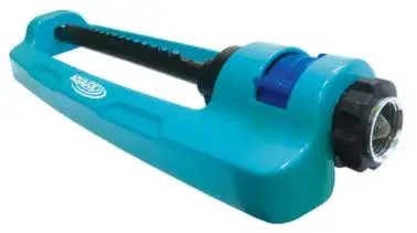 AQUA JOE SJI-OMS16-RM Indestructible Metal Base Oscillating Sprinkler with Adjustable Spray