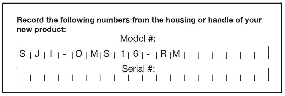 Model + Serial Numbers