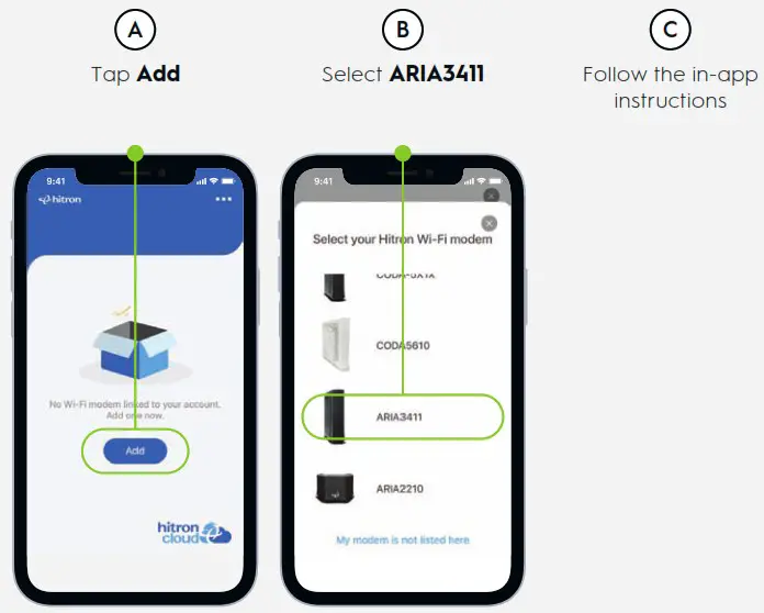 MyHitron App for ARIA3411 - option 1