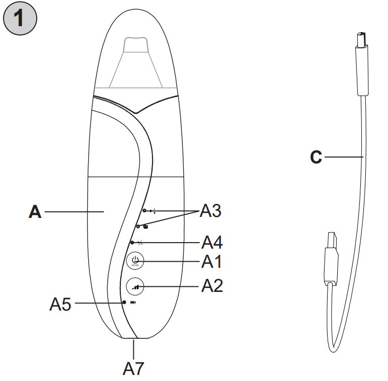 eta Fenité Sonic Clean Cosmetic Ultrasonic Spatula - fig