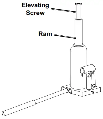HARBOR FREIGHT 56684 4 Ton Heavy Duty Bottle Jack - seam lifting