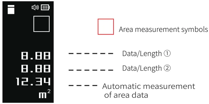 Xiaomi LS5 MiHome Duka Laser Meter with Touch OLED Display - area measeasurement