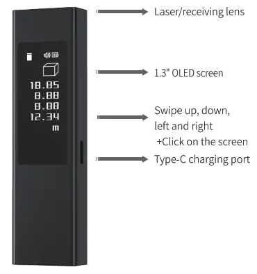 Xiaomi LS5 MiHome Duka Laser Meter with Touch OLED Display - cover