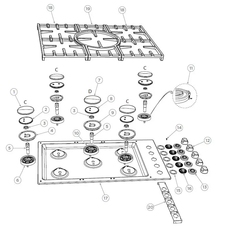FISHER-PAYKEL-CDV3-365-L-36-Inch-Built-In-Gas-Cooktop-FIG-1