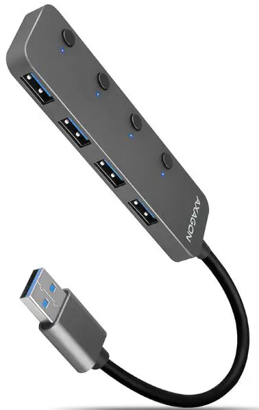 AXAGON HUE-MSA 4-Port SuperSpeed USB-A Switch image