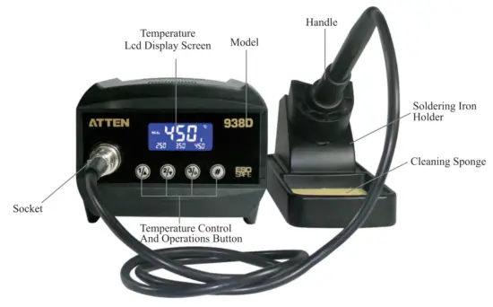ATTEN-AT938D-Soldering-Station-Overview