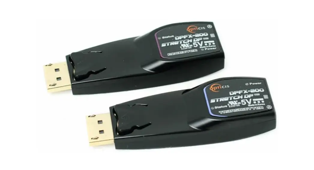 Opticis Dpfx-200-tr Two (2) Fibers Detachable Displayport 1.2 Extender User Manual