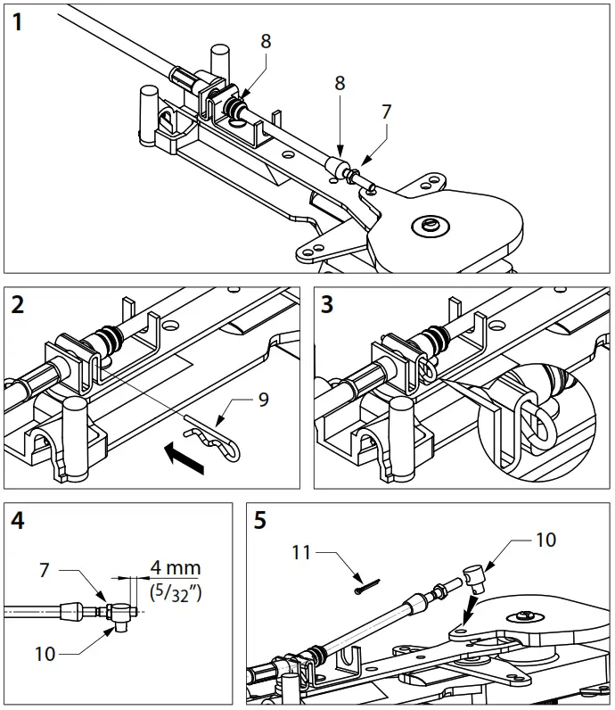 Mechanical remote engine control - Connecting