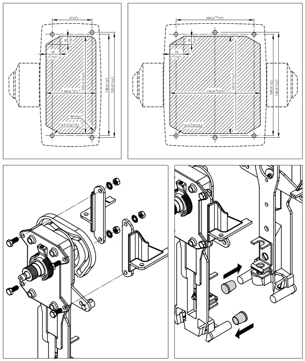 Mechanical remote engine control - Housing and lever-1