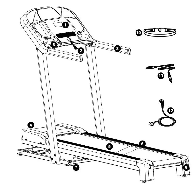 DOMYOS T540C Fitness Treadmill-fig1
