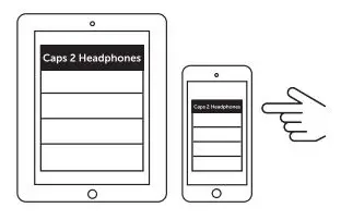 FRESH N REBEL 3HP220IG Caps 2 Wireless Headphones - Select the Caps 2 headphones from the list of Bluetooth devices