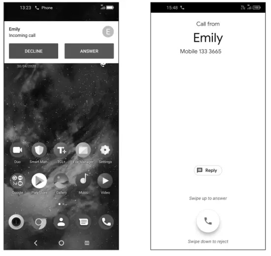 TCL 10 5G Smartphone - Answering