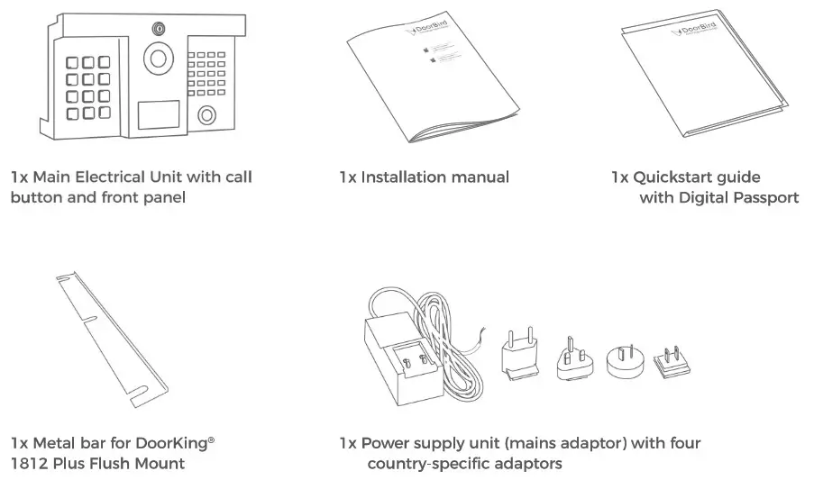 DoorBird D1812 Series IP Video Door Station - Components 1