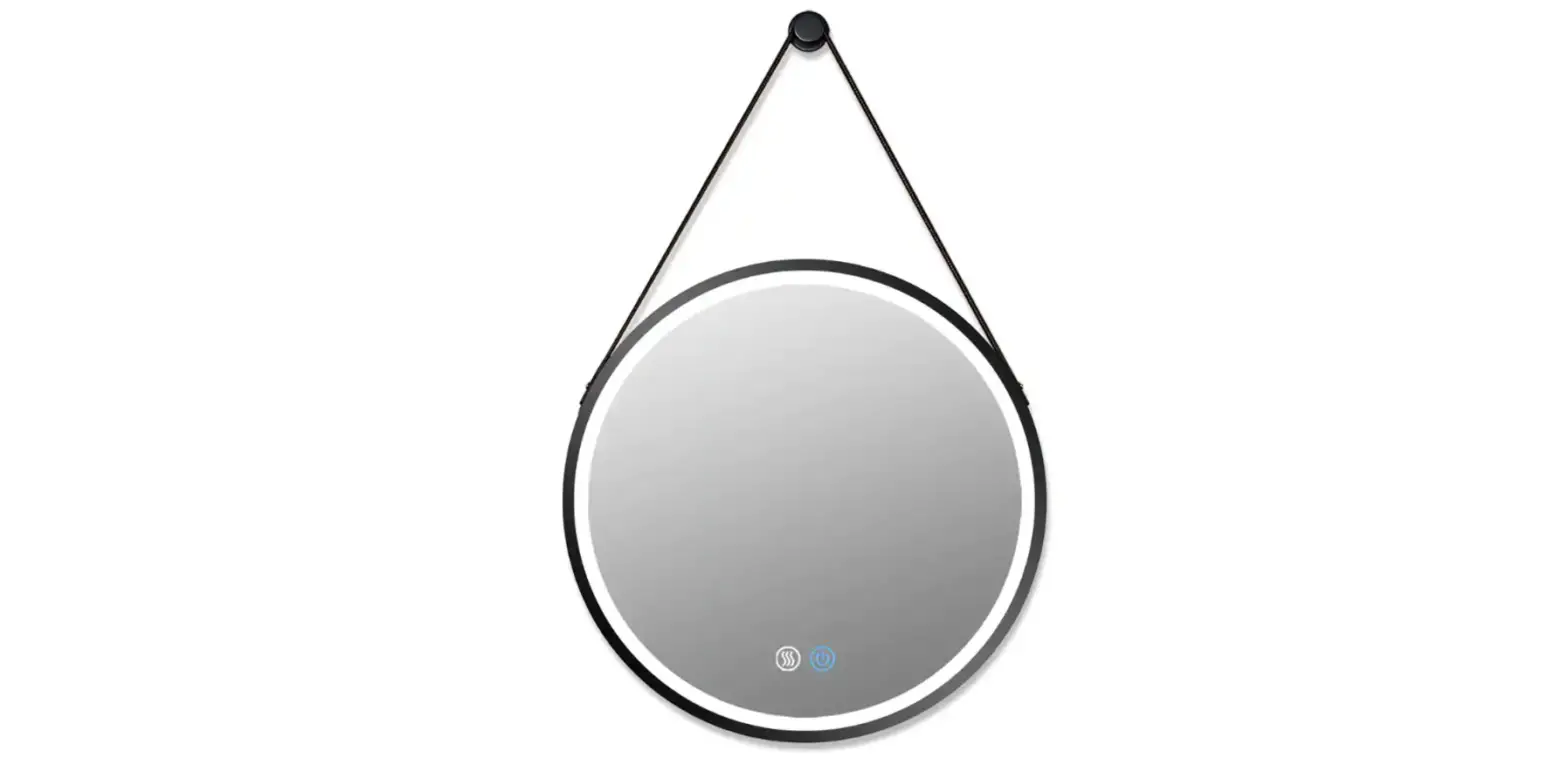 Getpro 28 In. W X 28 In. H Round Aluminum Framed Dimmable Wall Bathroom Vanity Mirror In Matte Black Installation Guide Getpro 28 In. W X 28 In. H Round Aluminum Framed Dimmable Wall Bathroom Vanity Mirror In Matte Black Installation Guide