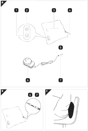 AmaMedic AM 61 Shiatsu Massage Cushion - fig