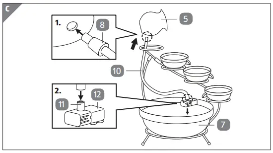 ALDI 1180130AL Gardenline Solar Water Feature -fig4