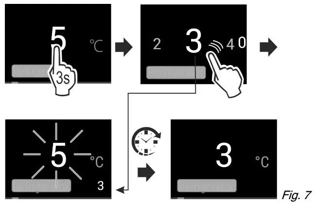 Liebherr FNd 525i Prime NoFrost Freestanding freezer - Setting the temperature