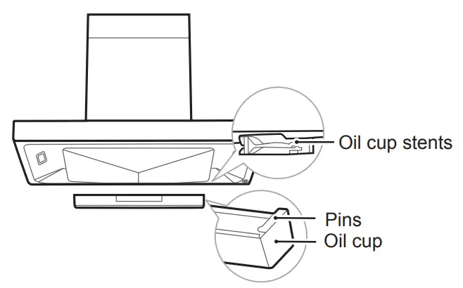 Midea MCH 90M80AT Cooker Hood - Oil cup