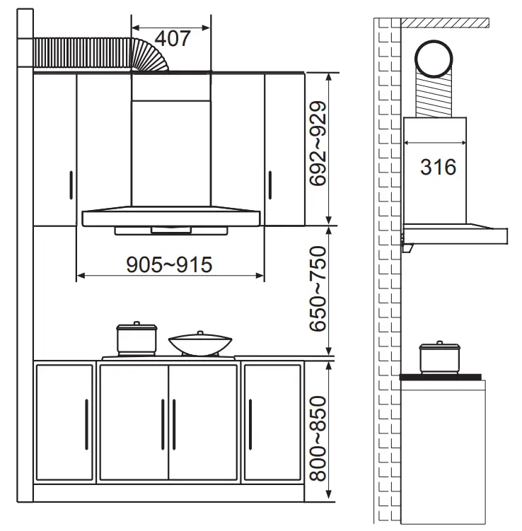 Midea MCH 90M80AT Cooker Hood - determine