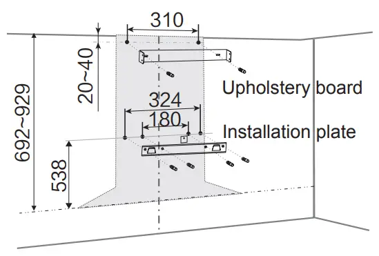 Midea MCH 90M80AT Cooker Hood - installation