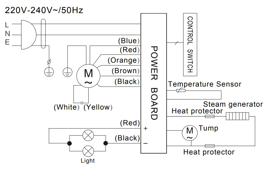 Midea MCH 90M80AT Cooker Hood - schematic diagram