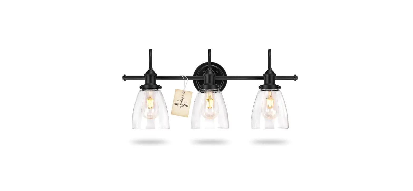 Youkain B09gpgjhk9 3-light Black Bathroom Light Fixtures Instruction Manual