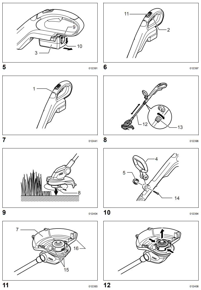makita UR140D Cordless String Trimmer - fig1