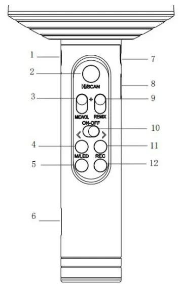 tzumi 8736 LED Karaoke Microphone - Fig