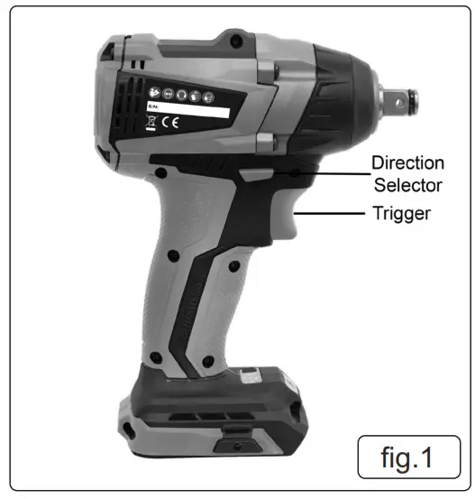 SEALEY CP20VIWX 20V 1 2”SQ DRIVE BRUSHLESS IMPACT WRENCH 300NM - Fig