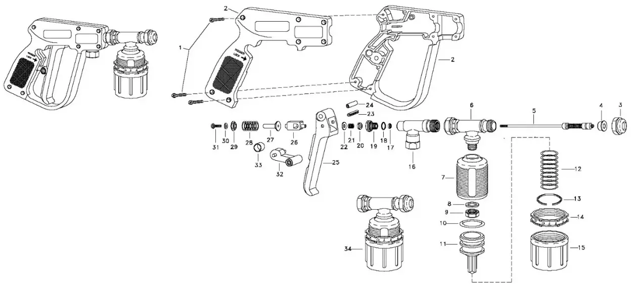 Spraying SySpraying Systems MI 23624 30L 23624 30L MeterJet Spray Gun - FIGURE2stems MI 23624 30L 23624 30L MeterJet Spray Gun - FIGURE2