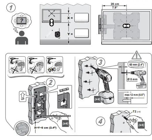 meliconi-FR200-Flate-Style-Wall-Mounted-TV-Mount-FIG-4