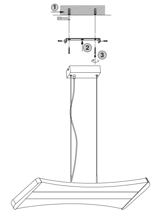 Paul Neuhaus 2844-17 Q RILLER RGB Pendant Light - fitting