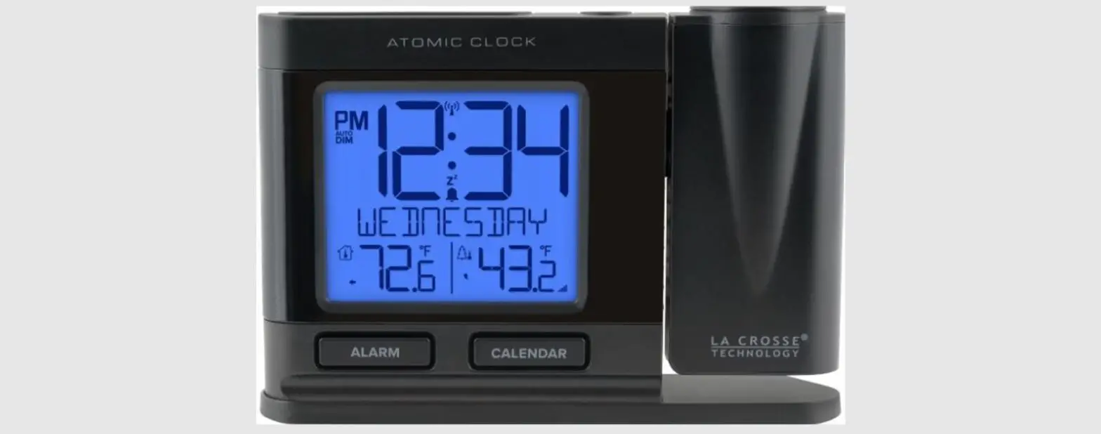 La Crosse Technology 616-1410b Atomic Projection Clock With Indoor Or Outdoor Temperature User Guide