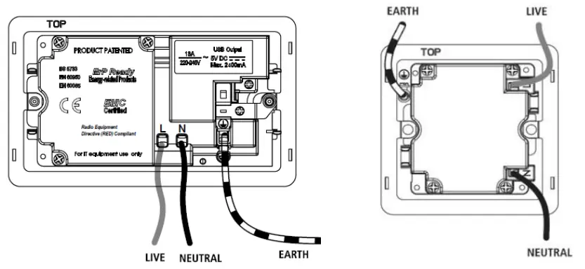Knightsbridge BS7671 13A 2G Switched Socket with Dual USB Charger - fig2