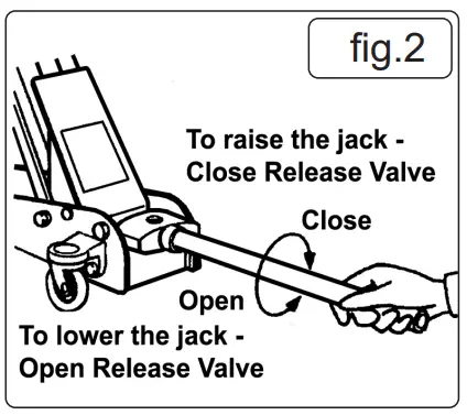 SEALEY 4040A.V2 Series 4Tonne Trolley Jack with Rocket Lift - handle up and down