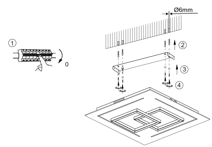 Paul Neuhaus 8180 Q-Linea Ceiling Light - 0RQWDJH