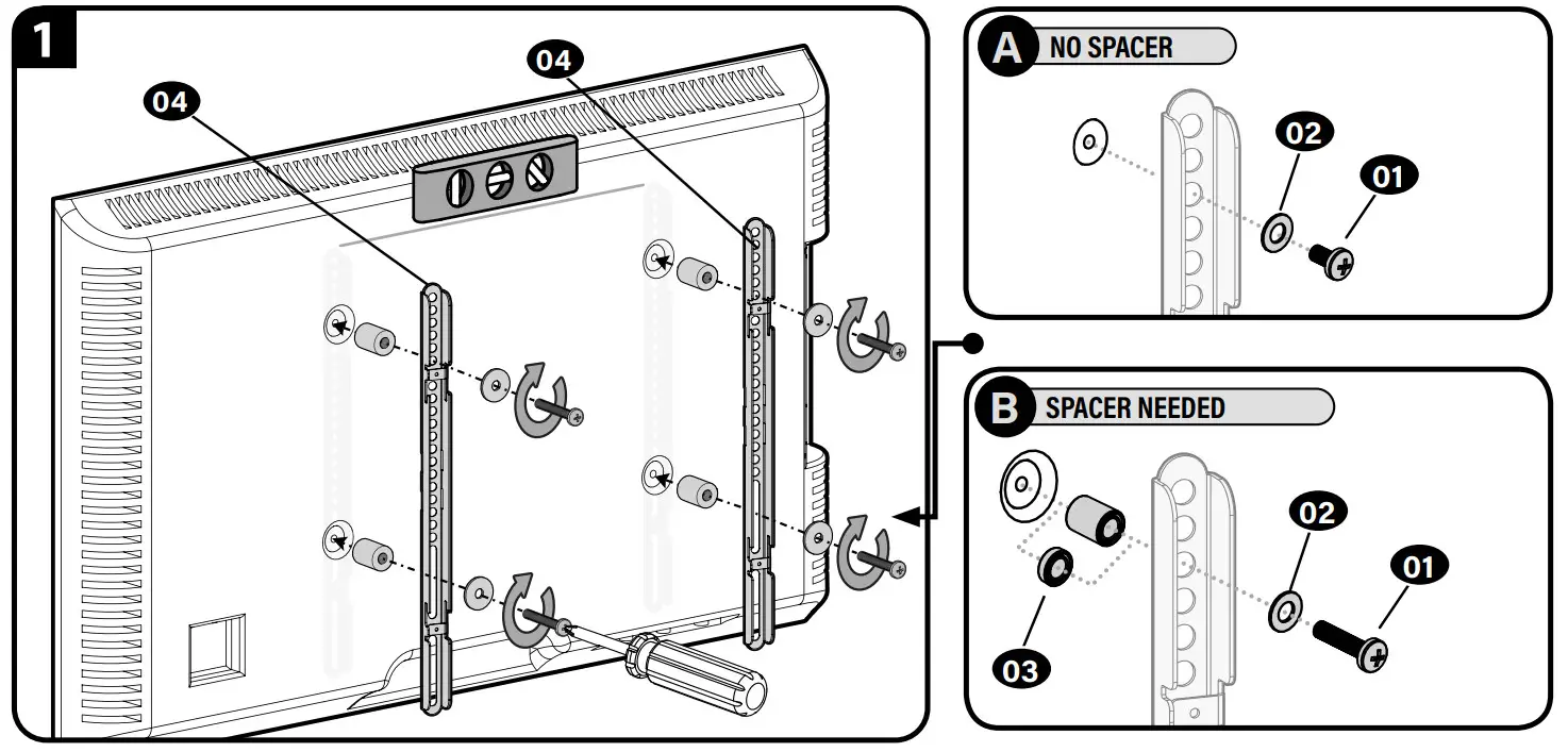 SeCURa QLF425-B2 Full Motion TV Wall Mount - Figure 12