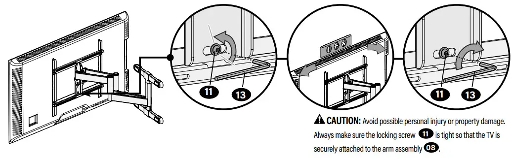 SeCURa QLF425-B2 Full Motion TV Wall Mount - Figure 23