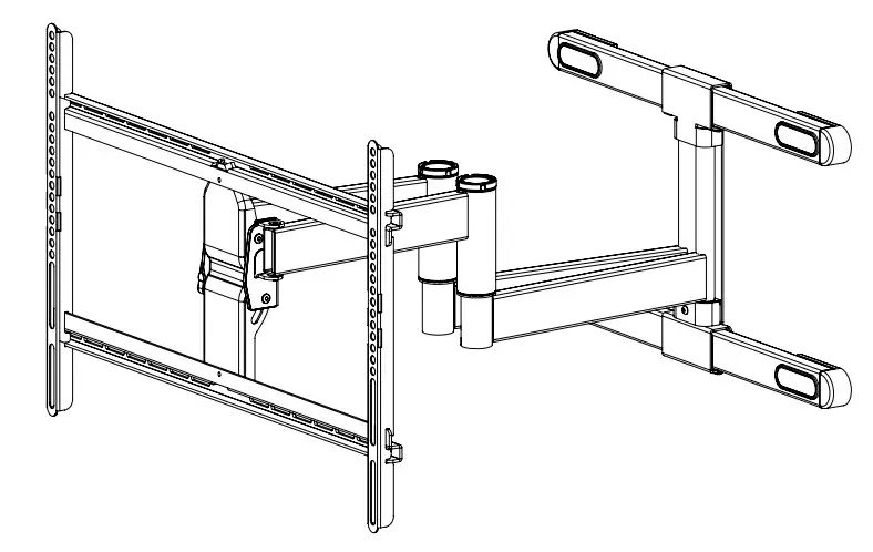 SeCURa QLF425-B2 Full Motion TV Wall Mount