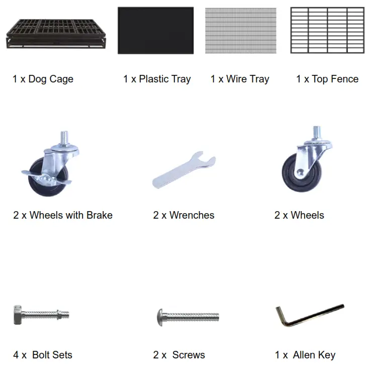 VITESSE B08PFKKP7X Heavy Duty Dog Cage - 1