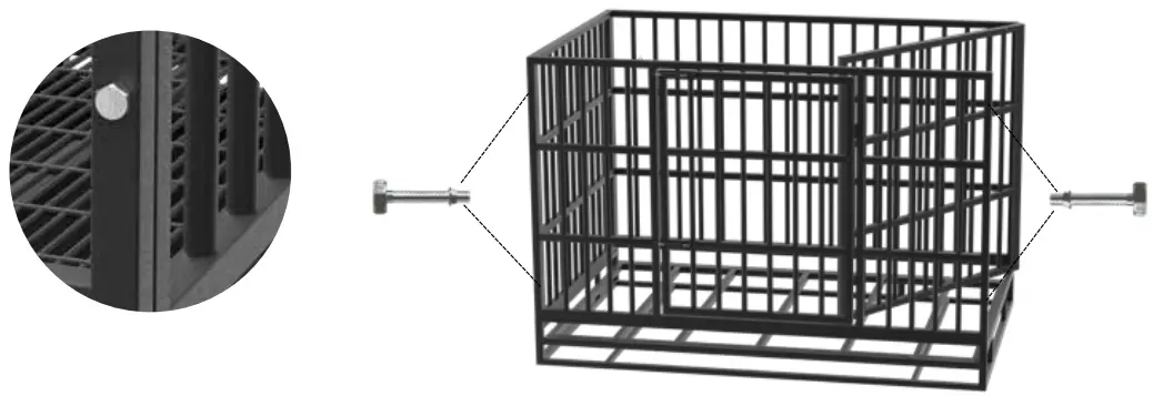 VITESSE B08PFKKP7X Heavy Duty Dog Cage - 3