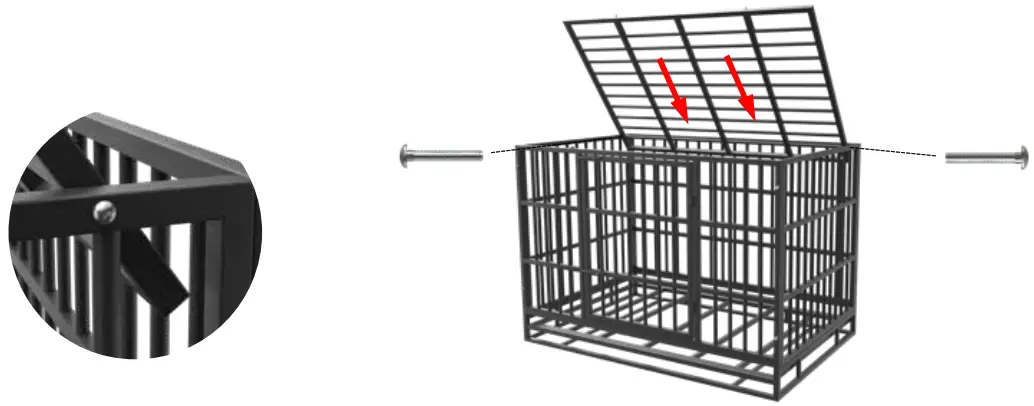 VITESSE B08PFKKP7X Heavy Duty Dog Cage - 4