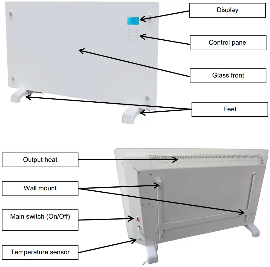 Aktobis AG WDH GH20R Glass Panel Heater - Fig 5