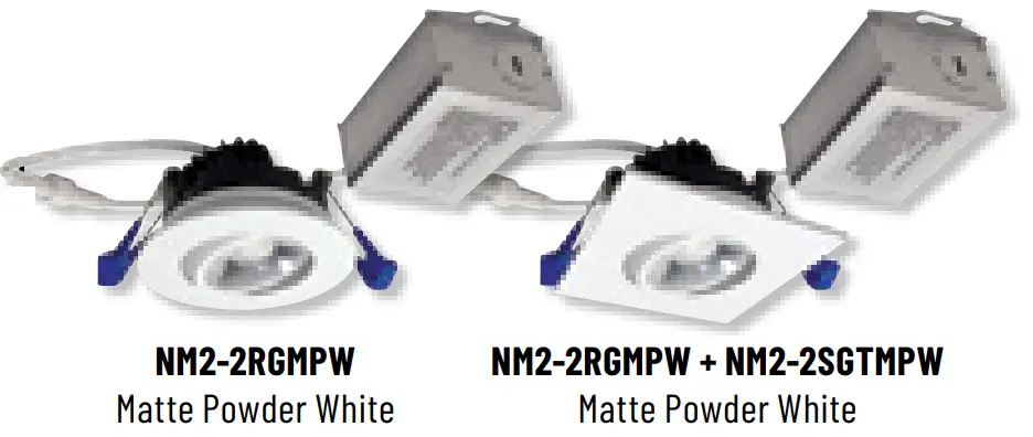 NORA NM2-2RG 2 Inch Round LED Recessed Gimbal - fig