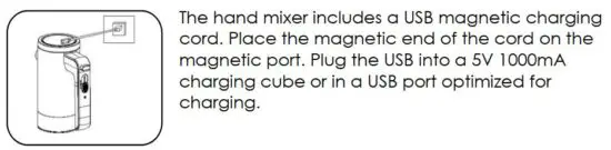 FIG 5 Recharging your hand mixer