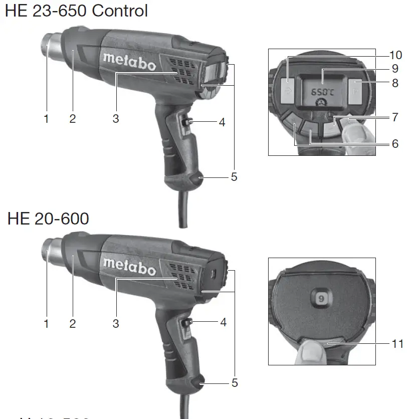 metabo H 16-500 Hot Air Gun 1