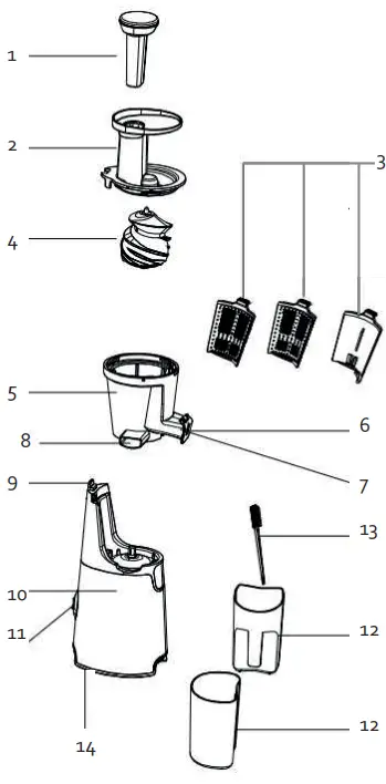 DOMO DO9248J Slow Juicer Health Booster-FIG2
