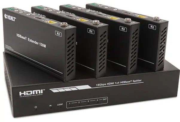 COVID-D1H4B-200-18Gbps-HDMI-1x4-HDBaseT-Splitter-PRO